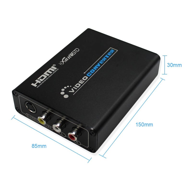 HDSUNWSTD HDMI to 3RCA AV CVBS Composite & S-Video R/L Audio for DVD VCR PS2 PS3 Xbox HDTV - Image 5